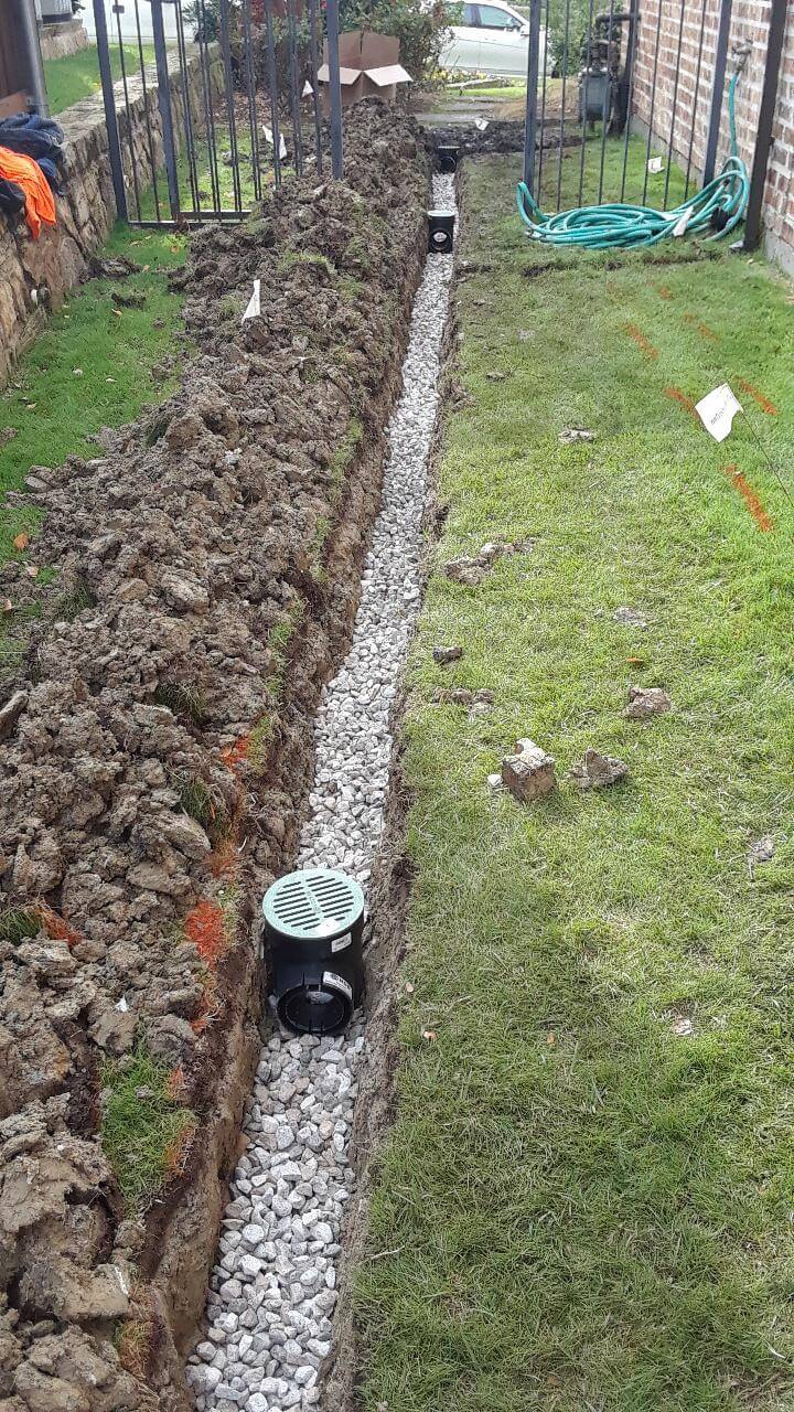 French Drain Installation Examples - Lawn & Landcare