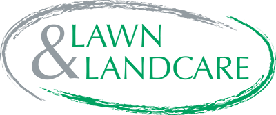 Company logo for Lawn & Landcare featuring stylized text and graphic elements representing professional landscaping and outdoor care services.
