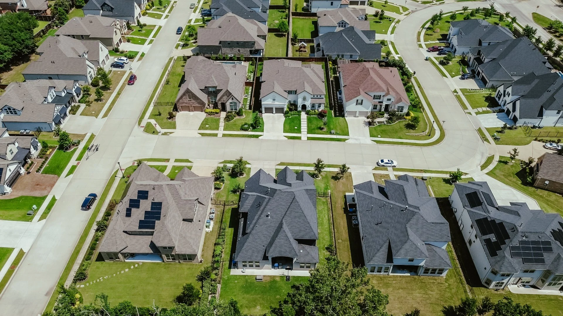 Aerial view of Service area in Flower Mound, TX